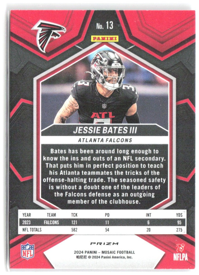 Jessie Bates III Panini Mosaic - Mosaic Camo Pink 13 2024 Atlanta Falcons