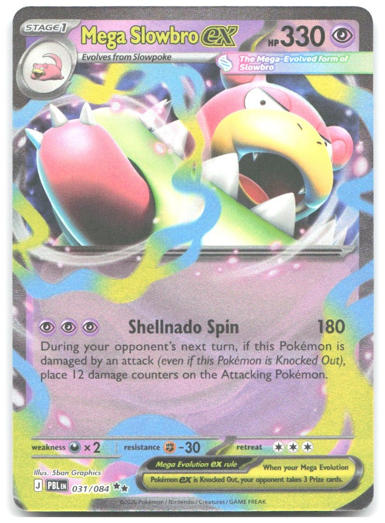 Mega Slowbro ex Holo Double Rare ME05 Pitch Black 031/084 NM 5ban Graphics