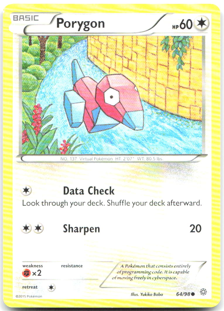 Porygon Common XY Ancient Origins 64/98 LP Yukiko Baba