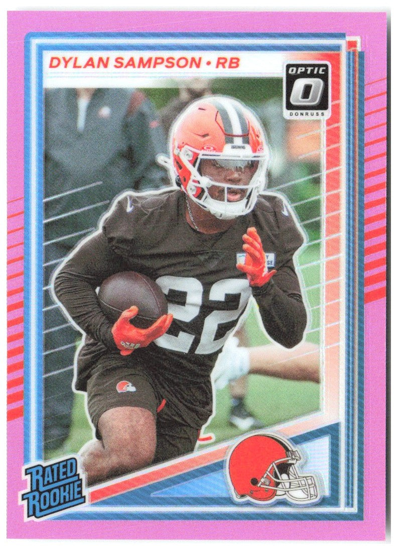 Dylan Sampson Donruss Optic Rated Rookies Preview Pink 389 2025 Cleveland Browns