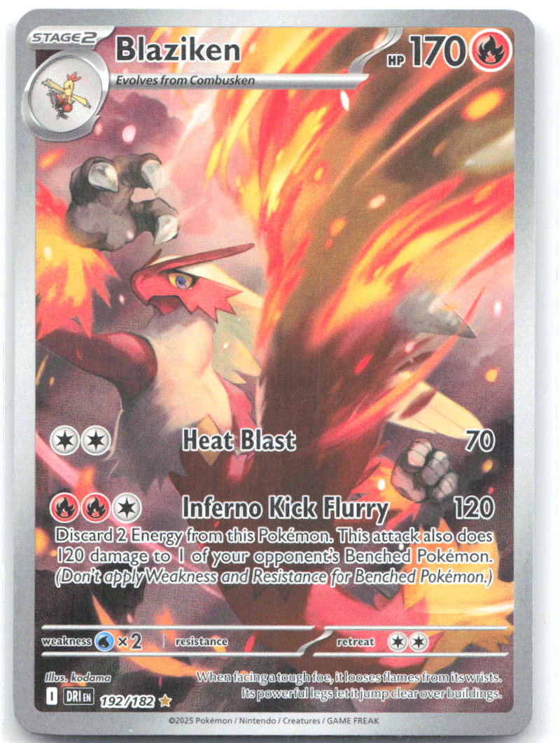 Blaziken Holo Illustration Rare SV10: Destined Rivals 192/182 NM Narano