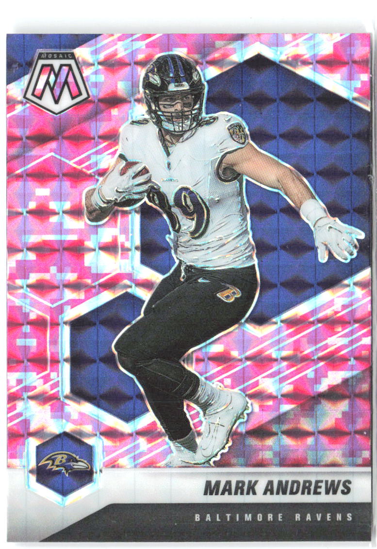 Mark Andrews Panini Mosaic - Prizm Camo Pink 25 2021 Baltimore Ravens