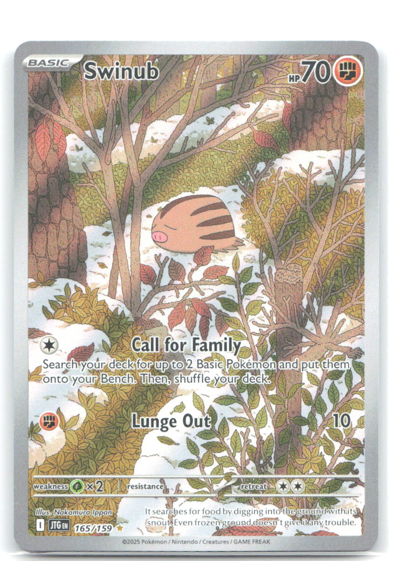 Swinub - Holo Illustration Rare SV09: Journey Together 165/159 NM Nakamura Ippan
