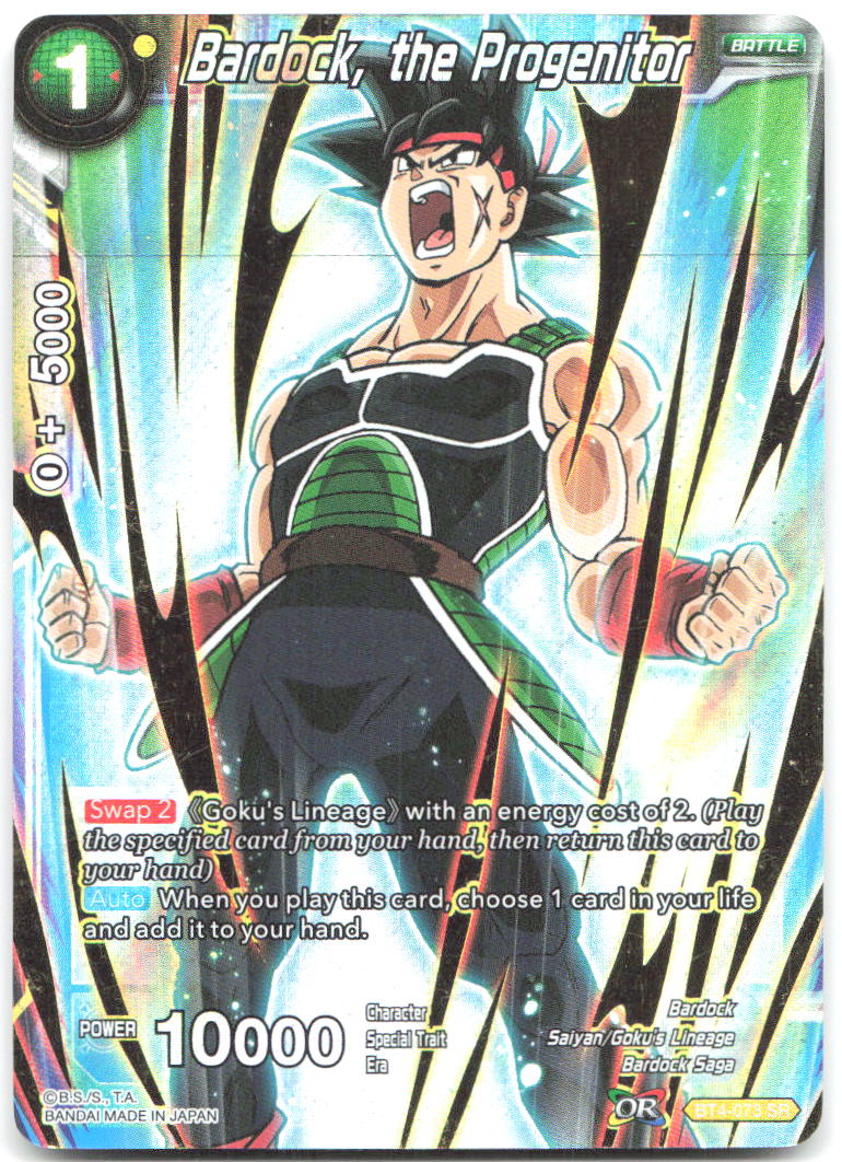 Bardock the Progenitor Super Rare Colossal Warfare BT4 073 NM