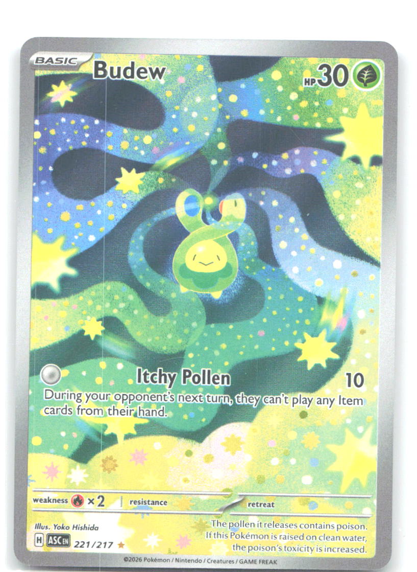 Budew Holo Illustration Rare ME: Ascended Heroes 221/217 NM Yoko Hishida