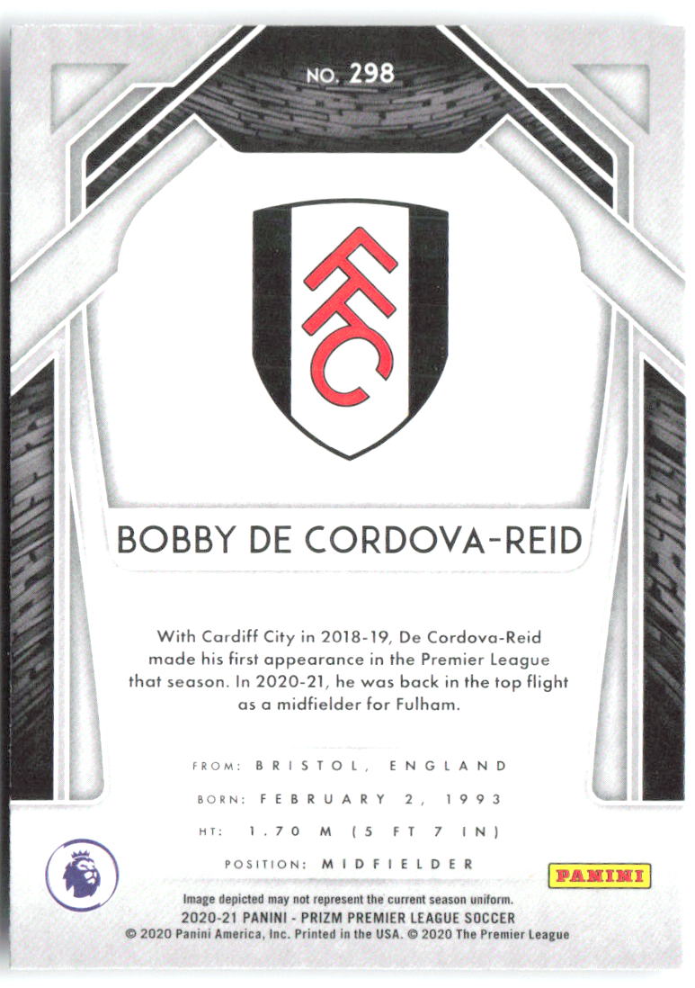 Bobby Decordova-Reid Panini Prizm Premier League 298 2020-21 Fulham