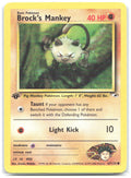 Brock's Mankey 67 1st Edition Common Gym Heroes 067/132 NM Atsuko Nishida