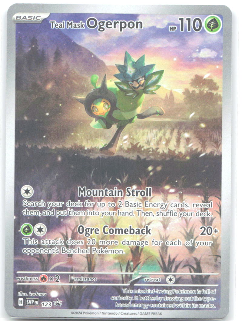 Teal Mask Ogerpon Holo Promo SV: Scarlet & Violet Promo Cards 123 NM kodama