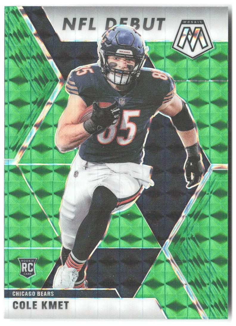 Cole Kmet Panini Mosaic - Prizm Green 273 2020 Chicago Bears