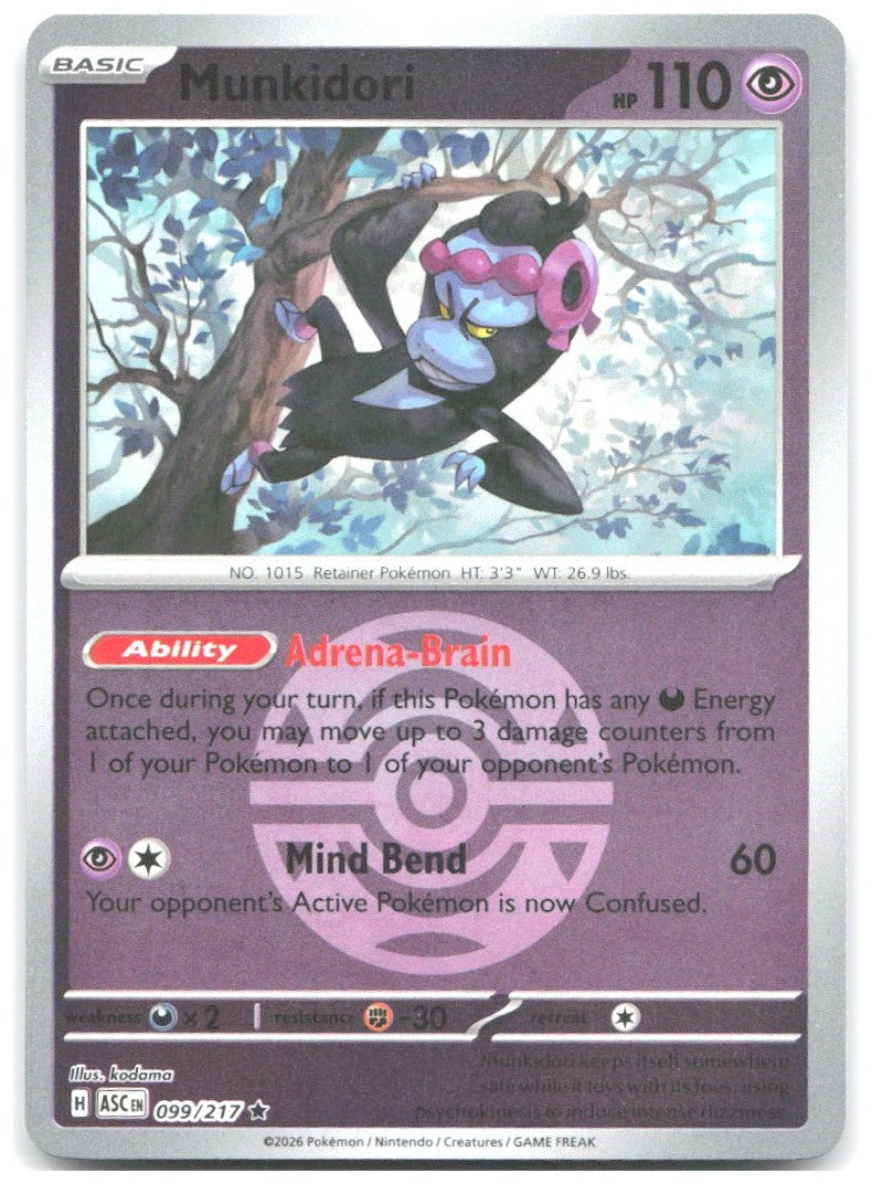 Munkidori Dusk Ball Reverse Holo Rare ME Ascended Heroes 099/217 NM kodama