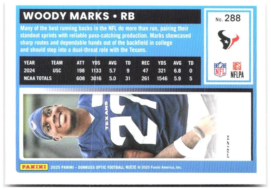Woody Marks Donruss Optic - Pink 288 2025 Houston Texans