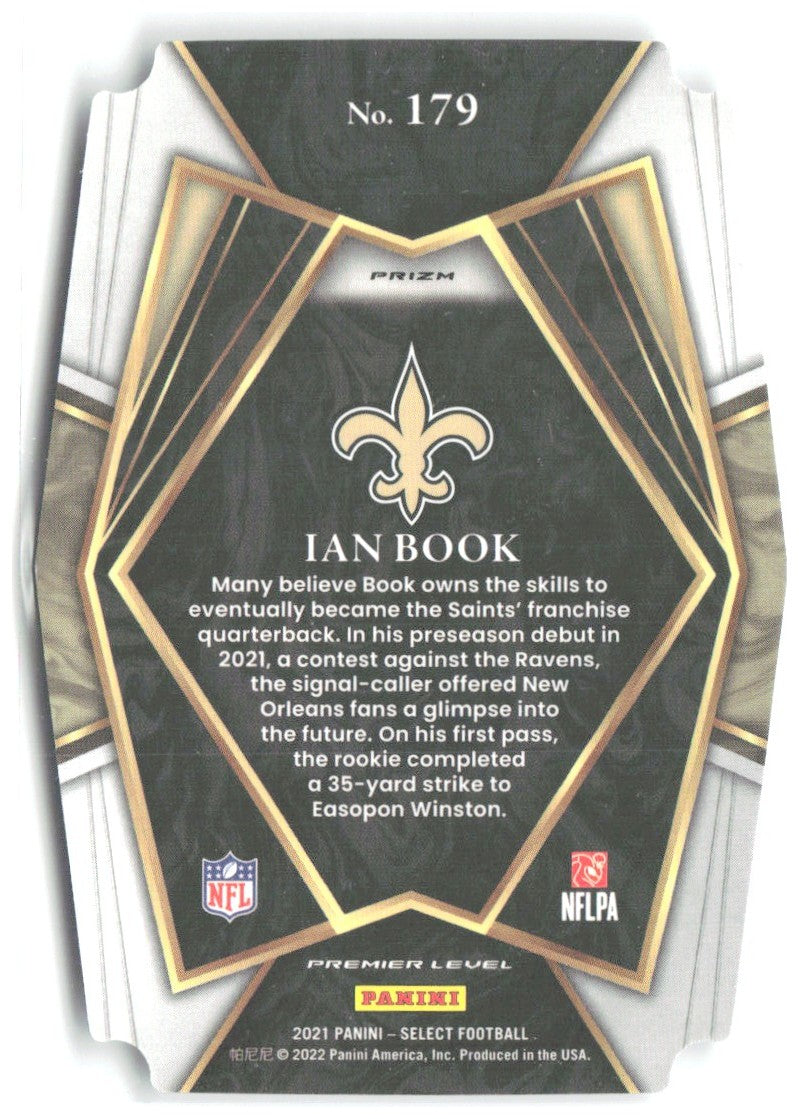 Ian Book Panini Select - Silver Prizm Die Cut 179 2021 New Orleans Saints