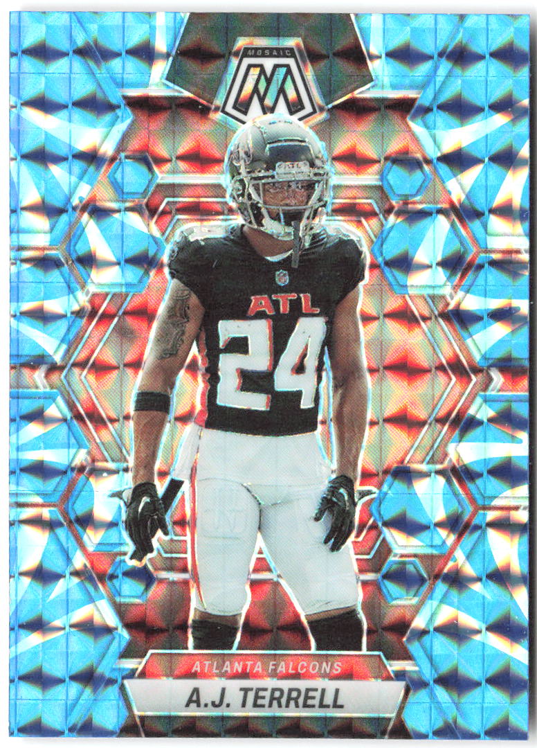 A.J. Terrell Panini Mosaic - Reactive Blue Mosaic 10 2023 Atlanta Falcons