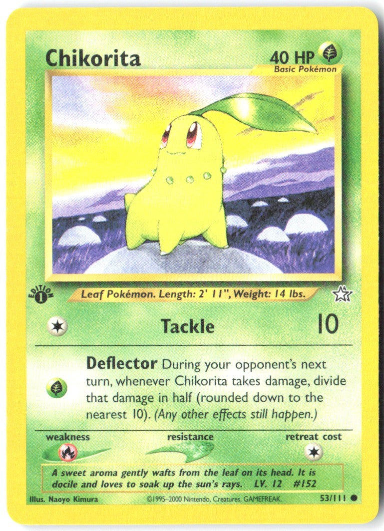 Chikorita 53 1st Edition Common Neo Genesis 53/111 NM Naoyo Kimura