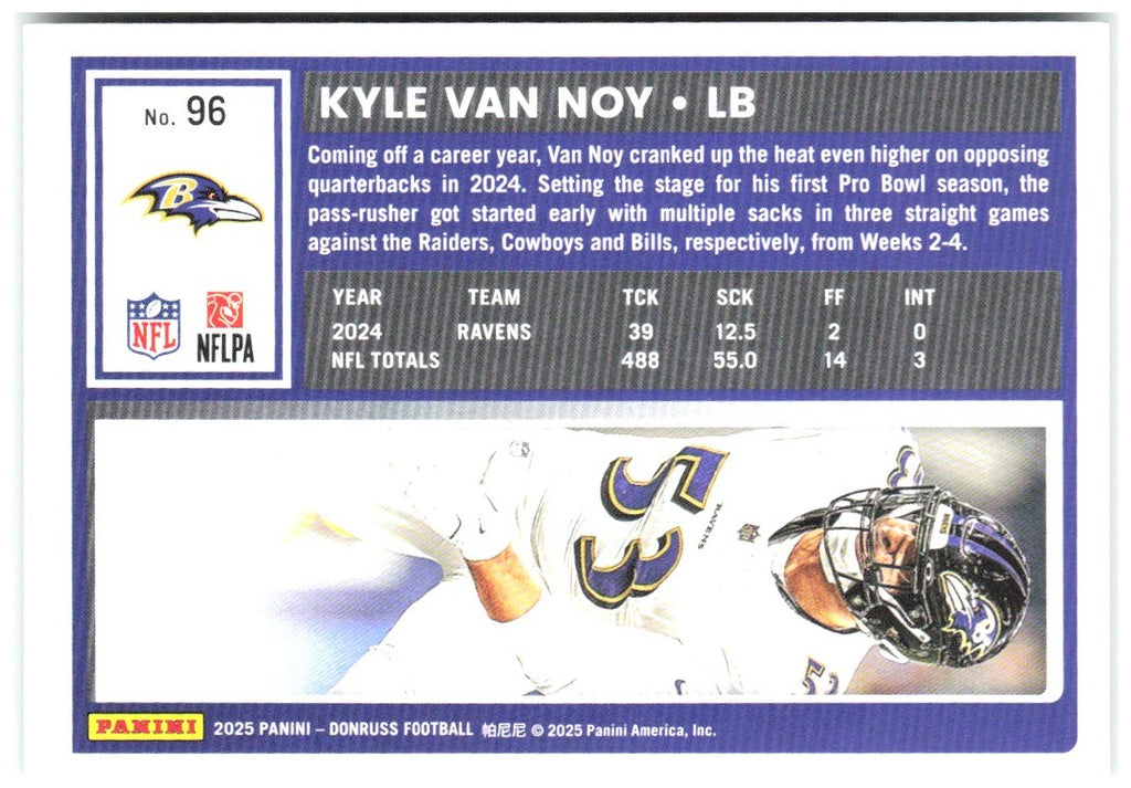 Kyle Van Noy Donruss - Press Proofs Green 96 2025 Baltimore Ravens
