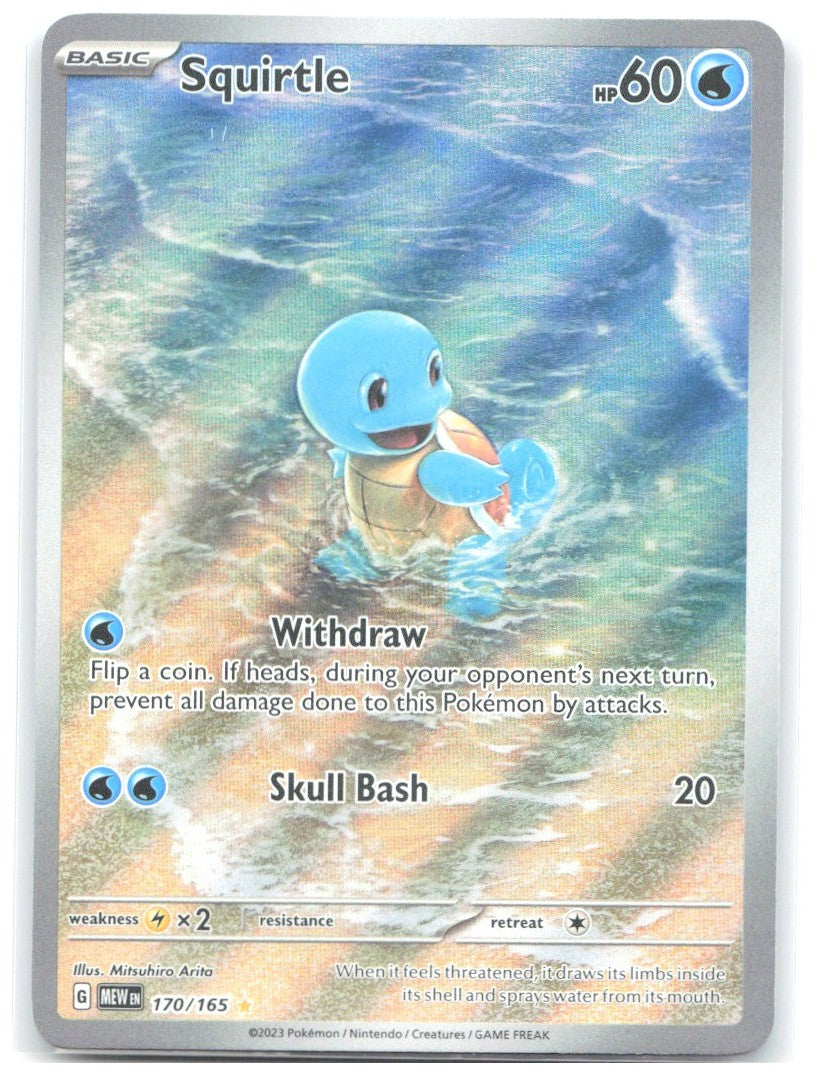 Squirtle Holo Illustration Rare SV Scarlet & Violet 151 170/165 NM
