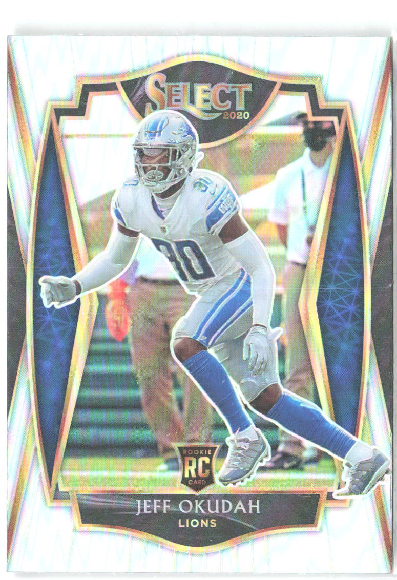 Jeff Okudah Panini Select - Silver Prizm 186 2020 Detroit Lions