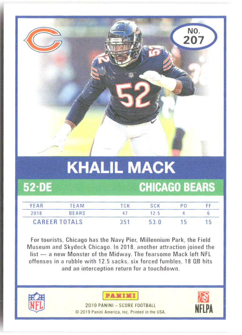 Khalil Mack Red Score - Red 207 NM