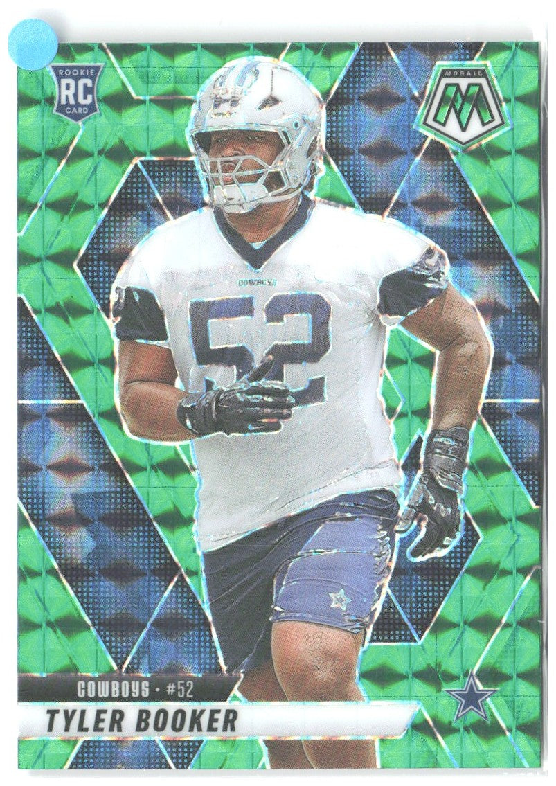 Tyler Booker Panini Mosaic - Mosaic Green 348 2025 Dallas Cowboys