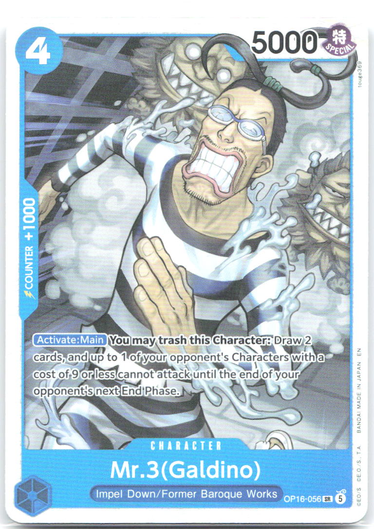 Mr.3 Galdino 056 Foil SR The Time of Battle OP16 056 NM touge369
