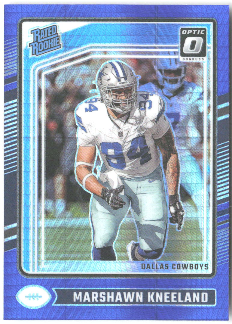 Marshawn Kneeland Donruss Optic - Blue Hyper 274 2024 Dallas Cowboys