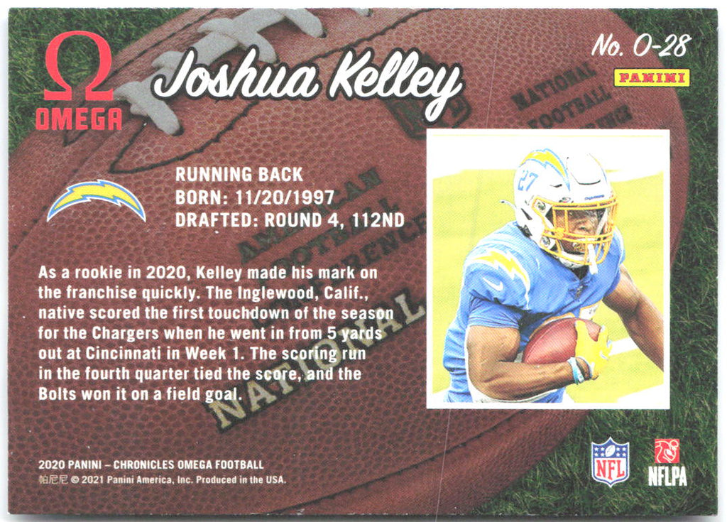 Joshua Kelley Panini Chronicles - Omega O-28 2020 Los Angeles Chargers