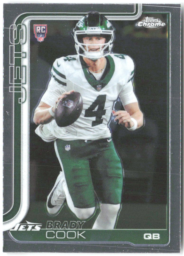 Brady Cook Topps Chrome 319 2025 New York Jets RC