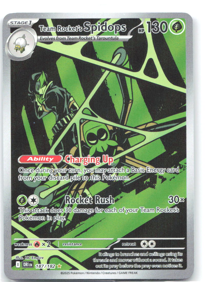 Team Rocket's Spidops Illustration Rare SV10: Destined Rivals 187/182 NM