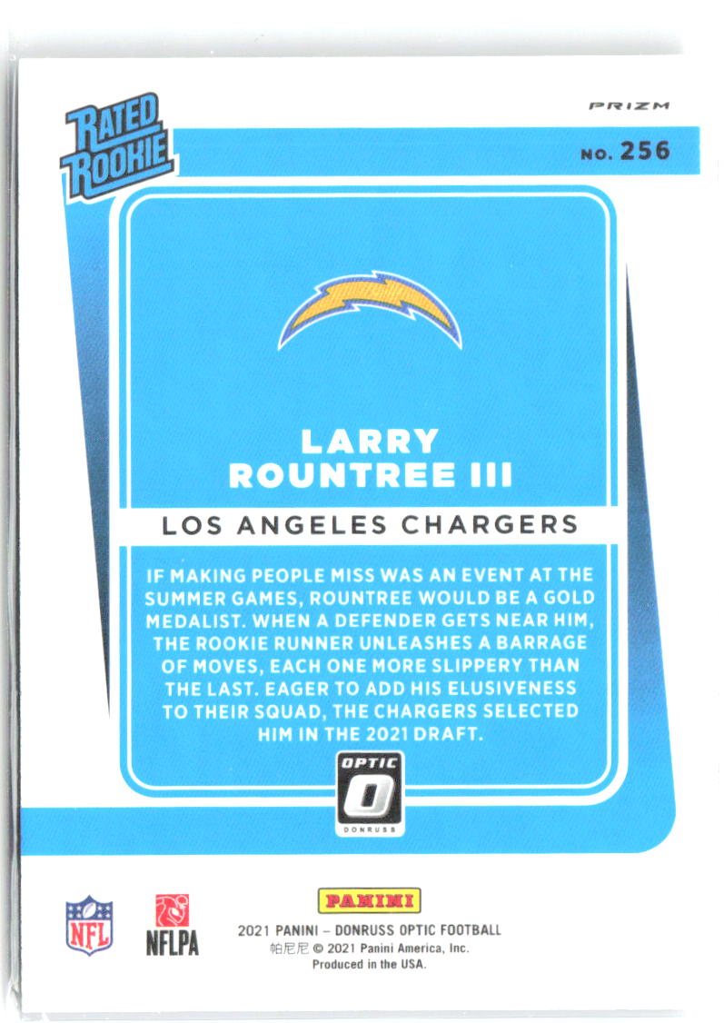 Larry Rountree III Donruss Optic - Holo 256 2021 Los Angeles Chargers