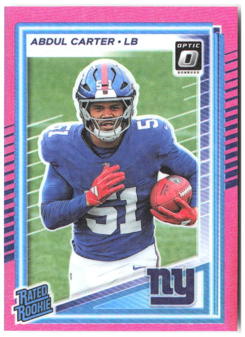 Abdul Carter Donruss Optic - Pink 300 2025 New York Giants