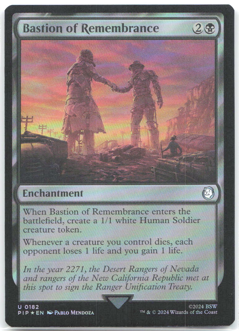 Bastion of Remembrance Foil U Universes Beyond Fallout 182 NM Pablo Mendoza