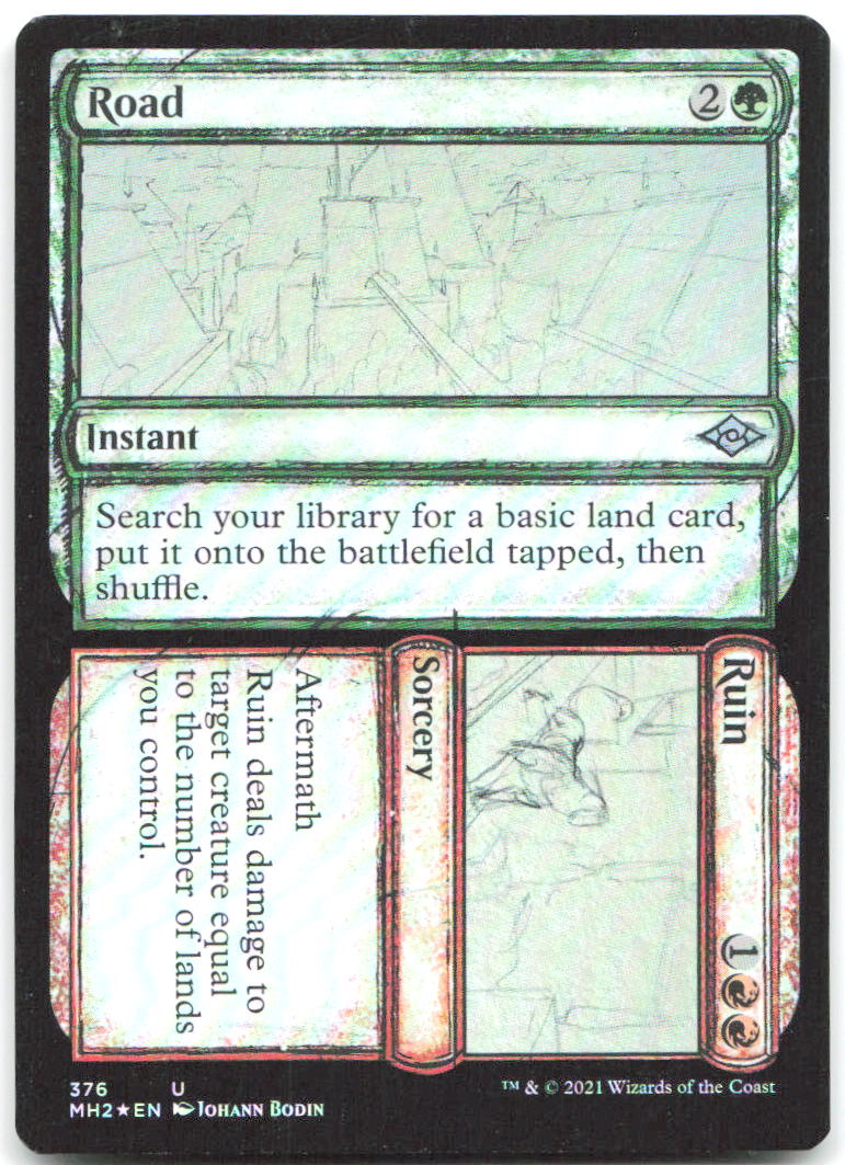 Road // Ruin Showcase Foil U Modern Horizons 2 376 NM Johann Bodin