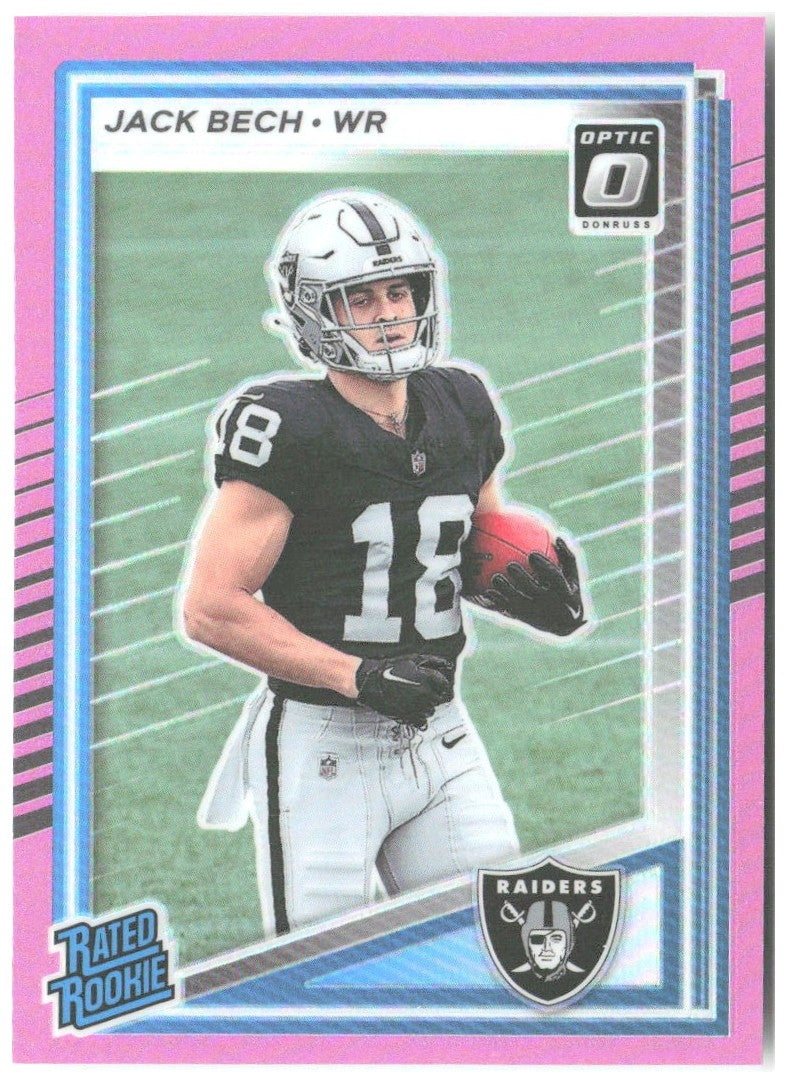 Jack Bech Donruss - Optic Rated Rookies Preview Pink 320 2025 Las Vegas Raiders