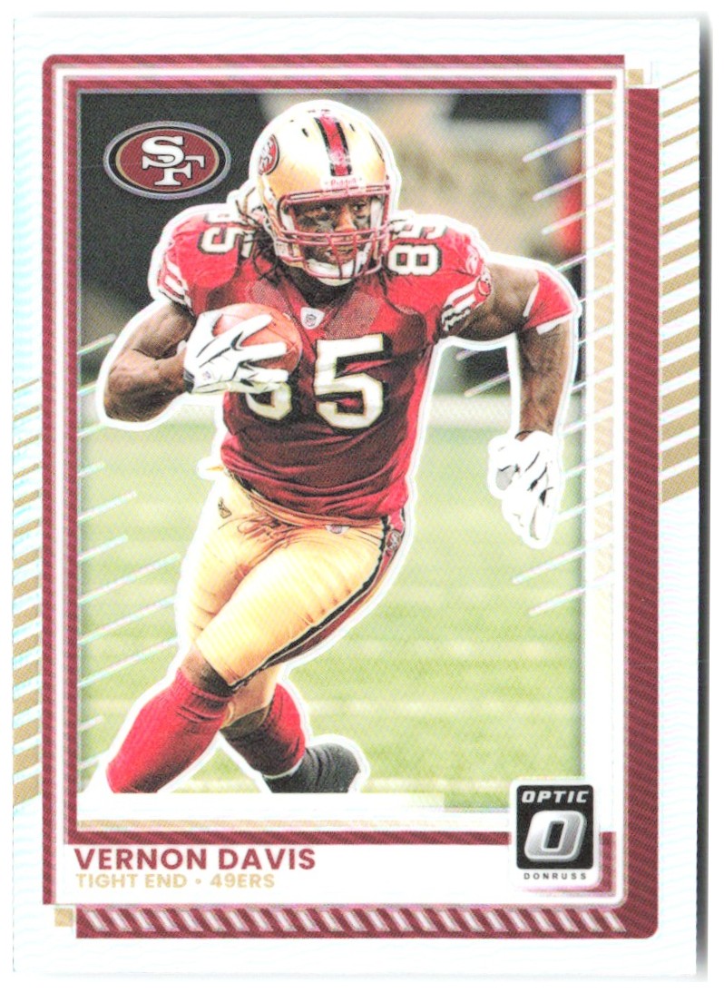 Vernon Davis Donruss Optic - Holo 137 2025 San Francisco 49ers