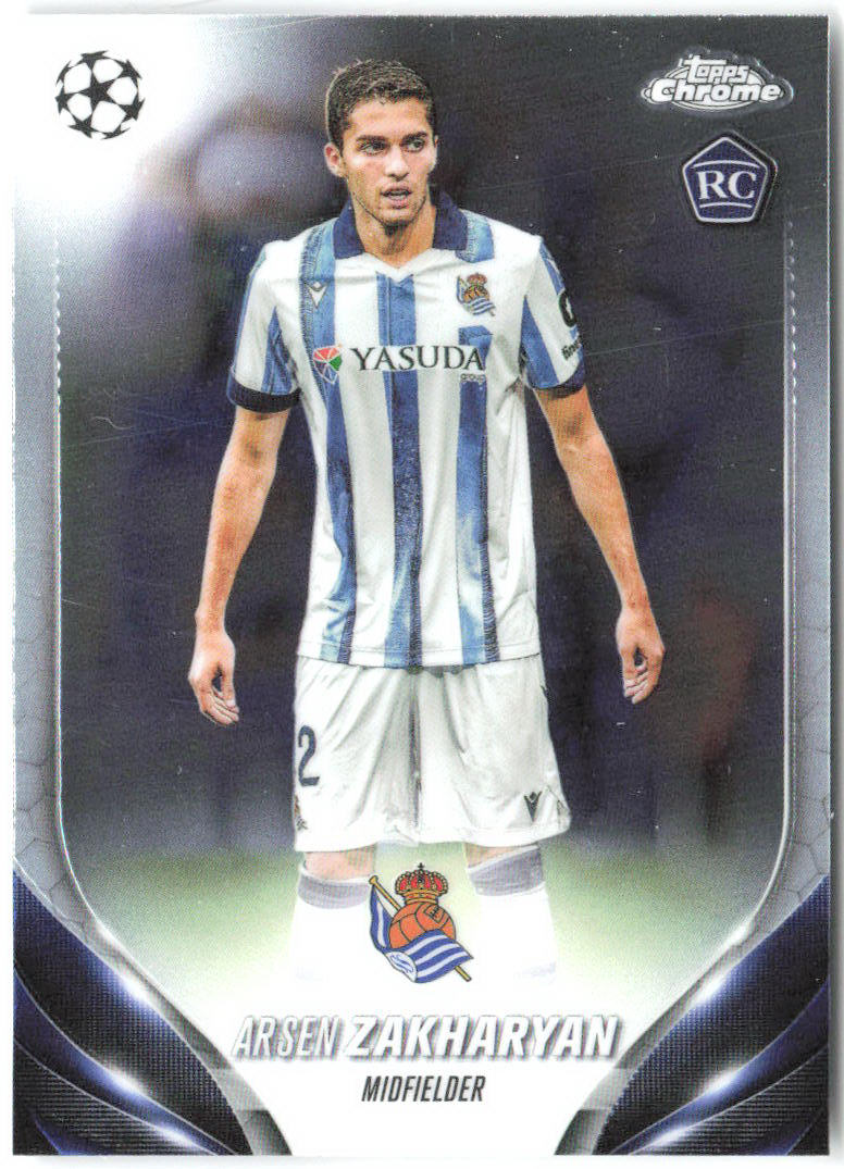 Arsen Zakharyan Topps Chrome UEFA Club Competitions 141 2023-24 Real Sociedad RC