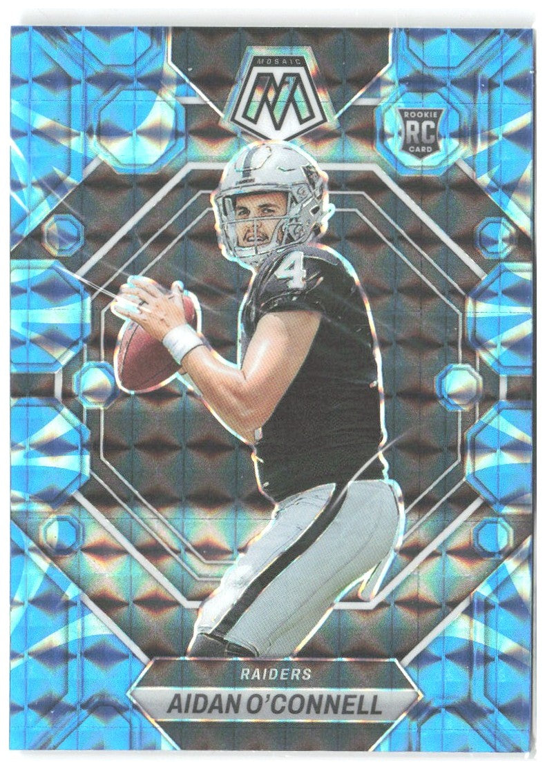 Aidan O'Connell Panini Mosaic - Reactive Blue Mosaic 281 2023 Las Vegas Raiders