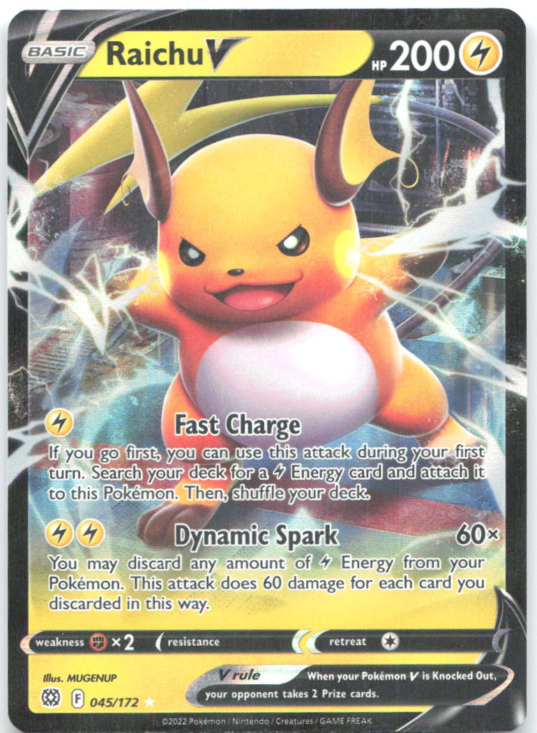 Raichu V Holo Ultra Rare SWSH09: Brilliant Stars 045/172 NM