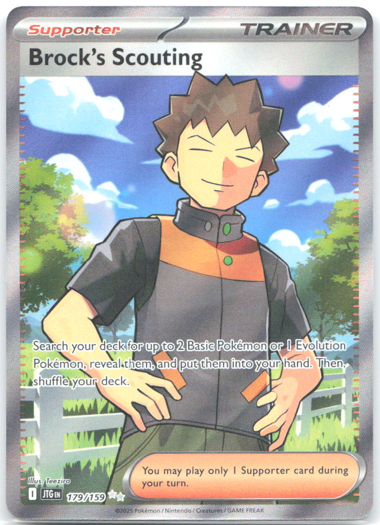 Brock's Scouting Holo Ultra Rare SV09: Journey Together 179/159 NM Teeziro