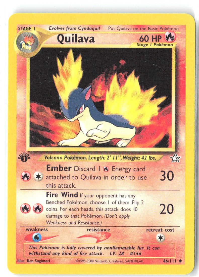 Quilava 46 1st Edition Uncommon Neo Genesis 046/111 NM Ken Sugimori