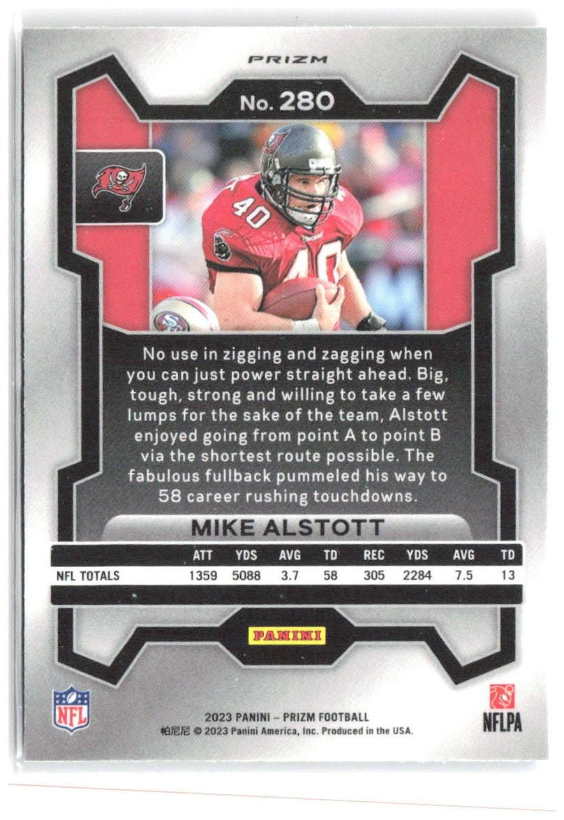 Mike Alstott Panini Prizm - Red White and Blue 280 2023 Tampa Bay Buccaneers