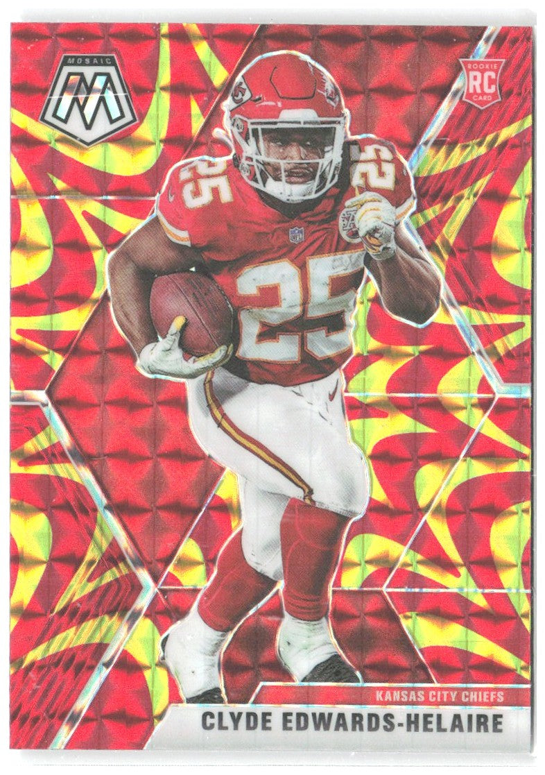 Clyde Edwards-Helaire Mosaic - Prizm Reactive Gold 212 2020 Kansas City Chiefs
