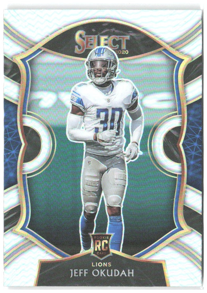 Jeff Okudah Panini Select - Silver Prizm 86 2020 Detroit Lions