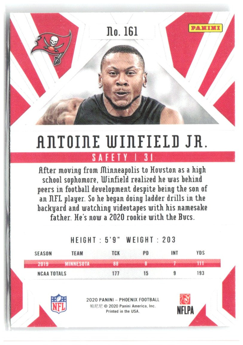 Antoine Winfield Jr. Panini Phoenix - Fire Burst 161 2020 Tampa Bay Buccaneers