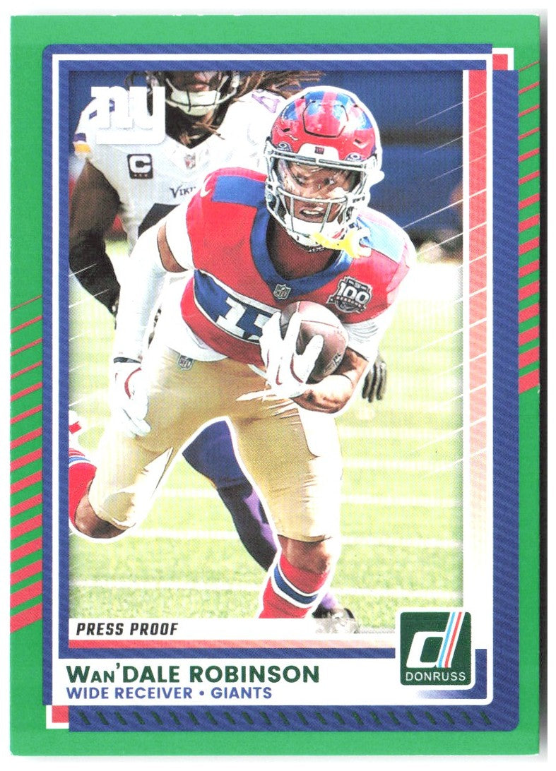 Wan'Dale Robinson Donruss - Press Proofs Green 246 2025 New York Giants