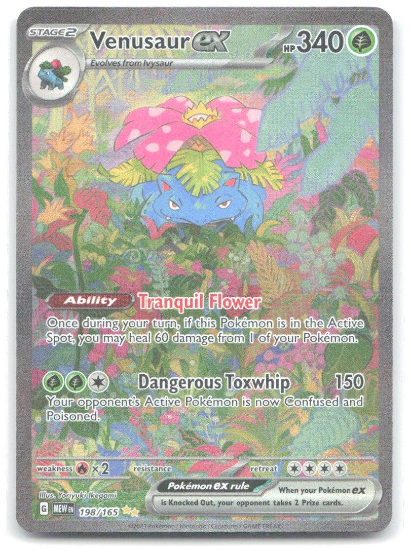 Venusaur ex Holo Special Illustration Rare SV Scarlet & Violet 151 198/165 NM