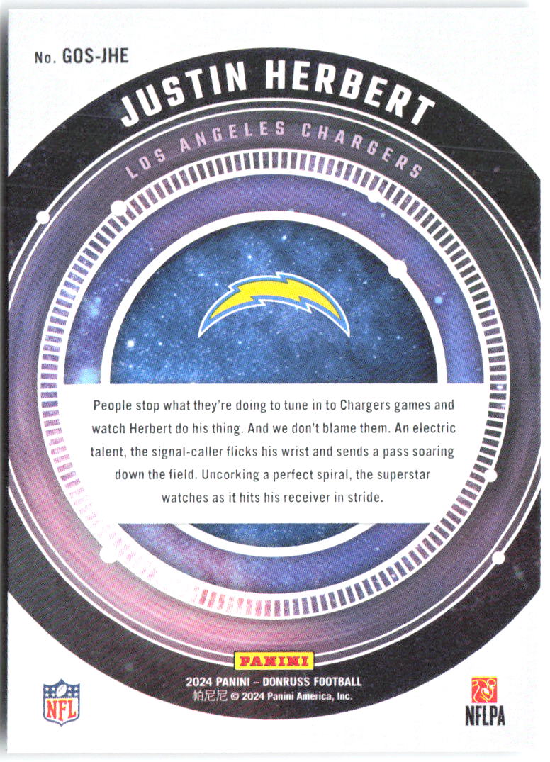 Justin Herbert Donruss - Galaxy of Stars GOS-JHE 2024 Los Angeles Chargers