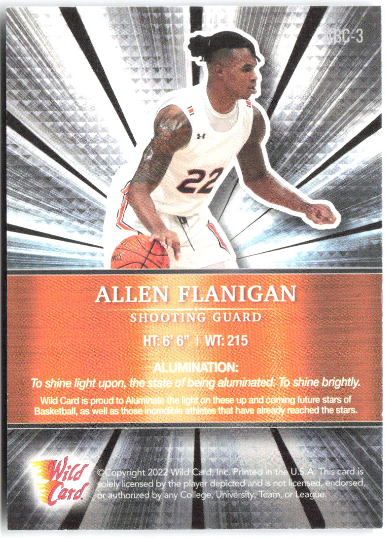 Allen Flanigan Wild Card Alumination ABC-3 2021-22 Auburn Tigers
