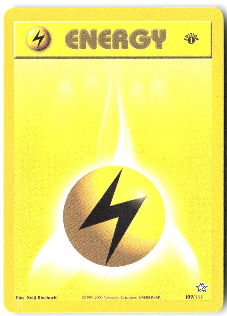 Lightning Energy 1st Edition Common Neo Genesis 109/111 NM Keiji Kinebuchi