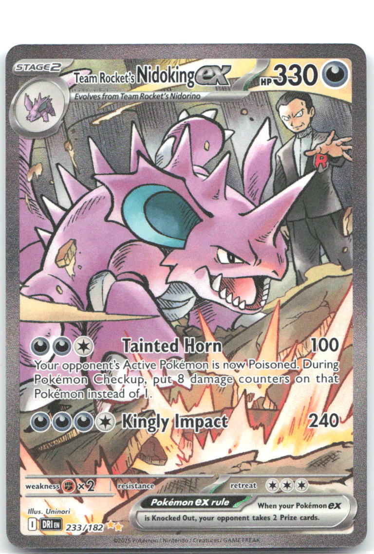 Team Rocket's Nidoking ex Special Illustration Rare Destined Rivals 233/182 NM