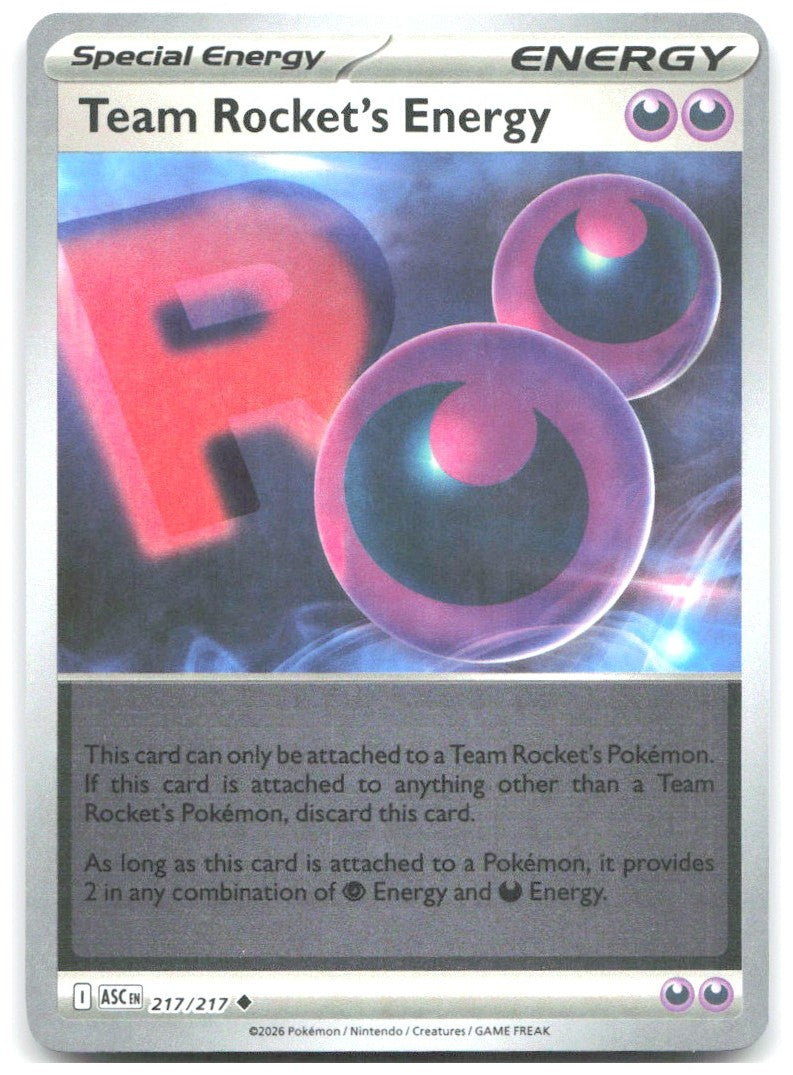 Team Rocket's Energy Reverse Holo Uncommon ME Ascended Heroes 217/217 NM
